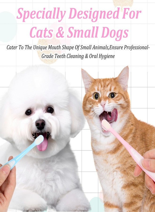 Thrymme 2 Pcs Dog Toothbrush, Ultra Soft Tooth Brush for Cats & Puppies, Mini Head Dental Cleaning Kit for Tiny Dogs & Kittens - Image 3